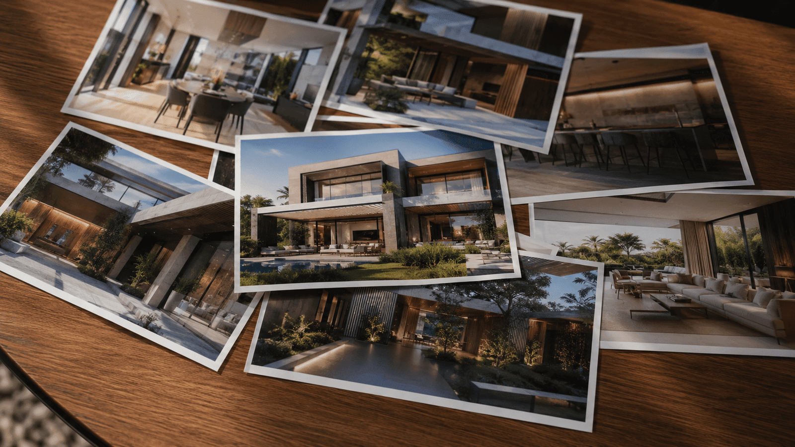 Muestra de renders arquitectónicos impresos